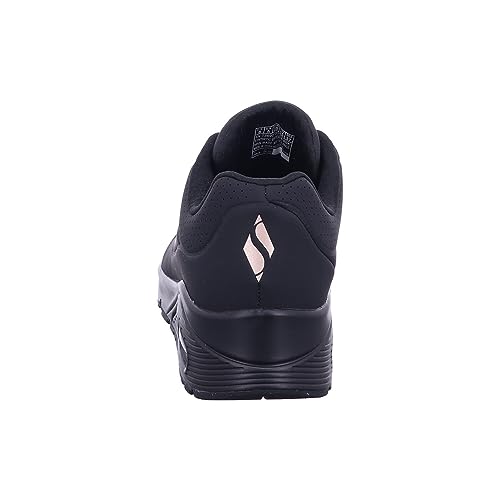 Skechers womens Skecher Street Women's Uno - Stand on Air Sneaker, Black/Black, 7 US