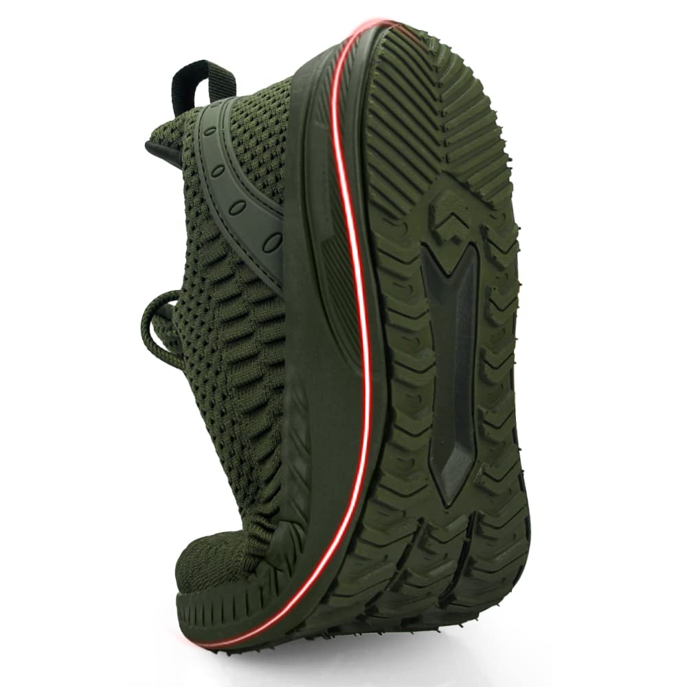 Feethit Women Tennis Running Shoes Walking Shoes Lightweight Casual Sneakers for Travel Gym Work Woman Waitress Nurse Olive Green 5.5