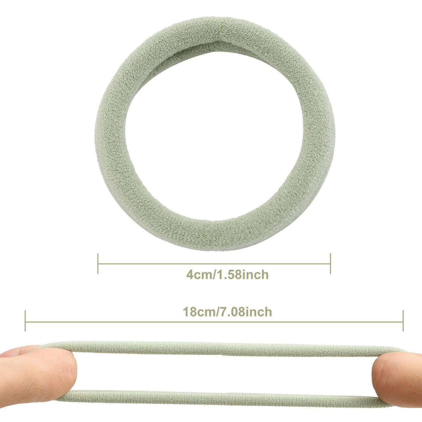 Thick Seamless Hair Ties 100 Pcs , Ponytail Holders Hair Accessories No Damage for Thick Hair (Light Theme Colors)