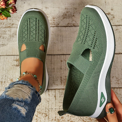 Comfortable Low-Top Fabric Slip-On Sneakers - Breathable, Lightweight, and Easy to Wear for Casual Walking and Outdoor Activities - All-Season