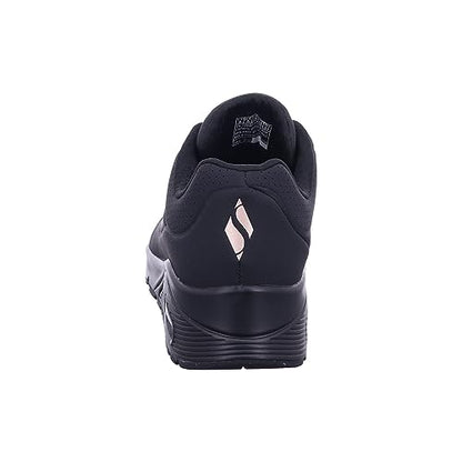 Skechers womens Skecher Street Women's Uno - Stand on Air Sneaker, Black/Black, 7 US