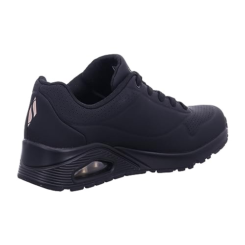 Skechers womens Skecher Street Women's Uno - Stand on Air Sneaker, Black/Black, 7 US