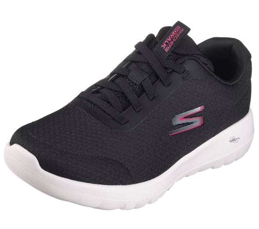 Skechers Women's Go Walk Joy-Ecstatic Sneaker, Black/White, 6.5