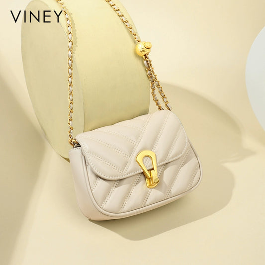 Viney Bag 2024 New Bags Women's Bag Chain Bag Crossbody Bag Fancy 2023 Genuine Leather Underarm Pouch