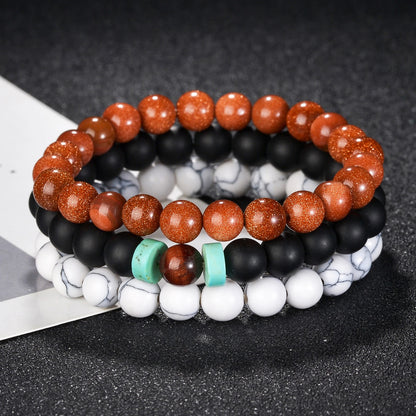 MeMolissa Trendy Natural Stone Beads Tiger Eye Bracelet Handmade Stretch Men Women Buddha Braclet for Yoga Meditation Jewelry