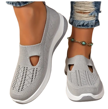 Comfortable Low-Top Fabric Slip-On Sneakers - Breathable, Lightweight, and Easy to Wear for Casual Walking and Outdoor Activities - All-Season