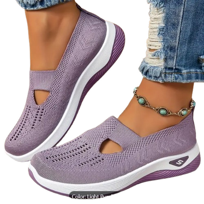 Comfortable Low-Top Fabric Slip-On Sneakers - Breathable, Lightweight, and Easy to Wear for Casual Walking and Outdoor Activities - All-Season