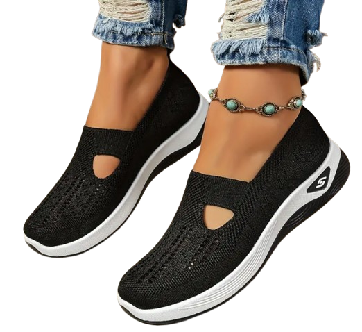 Comfortable Low-Top Fabric Slip-On Sneakers - Breathable, Lightweight, and Easy to Wear for Casual Walking and Outdoor Activities - All-Season