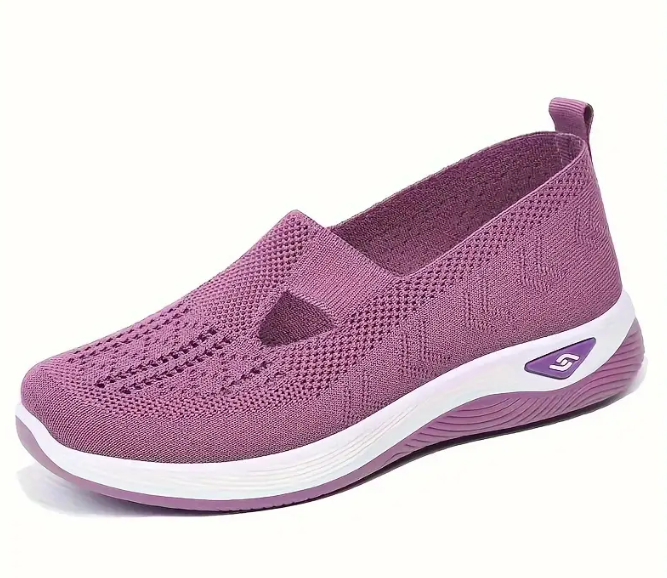 Comfortable Low-Top Fabric Slip-On Sneakers - Breathable, Lightweight, and Easy to Wear for Casual Walking and Outdoor Activities - All-Season