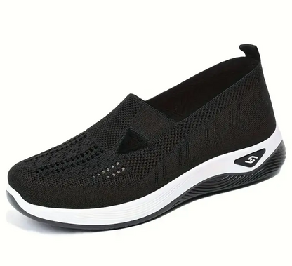 Comfortable Low-Top Fabric Slip-On Sneakers - Breathable, Lightweight, and Easy to Wear for Casual Walking and Outdoor Activities - All-Season